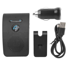 Compact Bluetooth Car Speaker, Visor Clip for Easy Installation, Auto Power Management, Support for Multiple Devices, Enhanced Bass for Rich