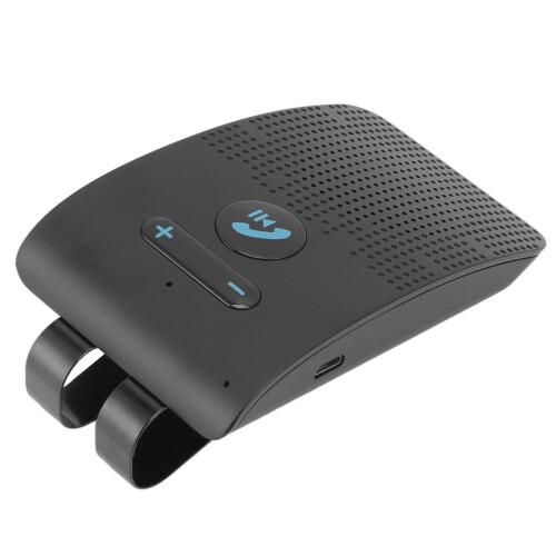 Compact Bluetooth Car Speaker, Visor Clip for Easy Installation, Auto Power Management, Support for Multiple Devices, Enhanced Bass for Rich 2