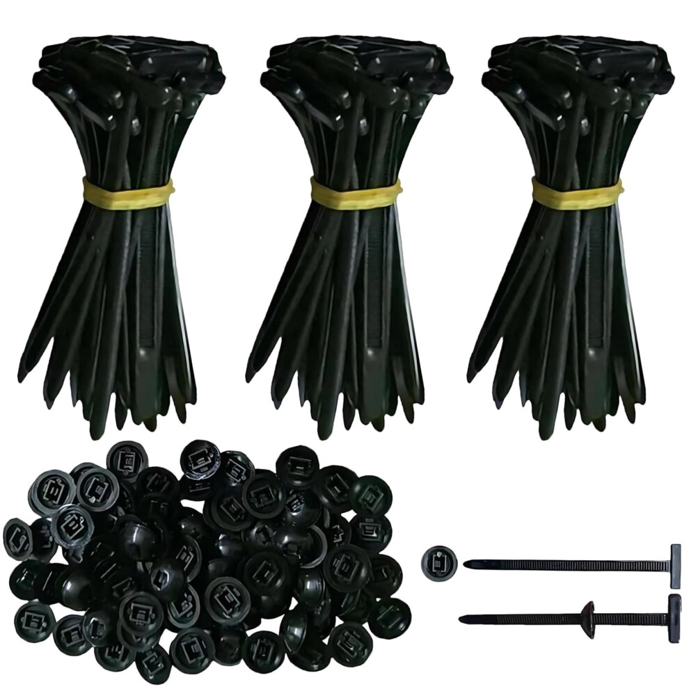 150Pcs Heavy Duty Nylon Cable Tie Buckles With Uv Resistant Zip Tie Holders For Automotive 9070919210006