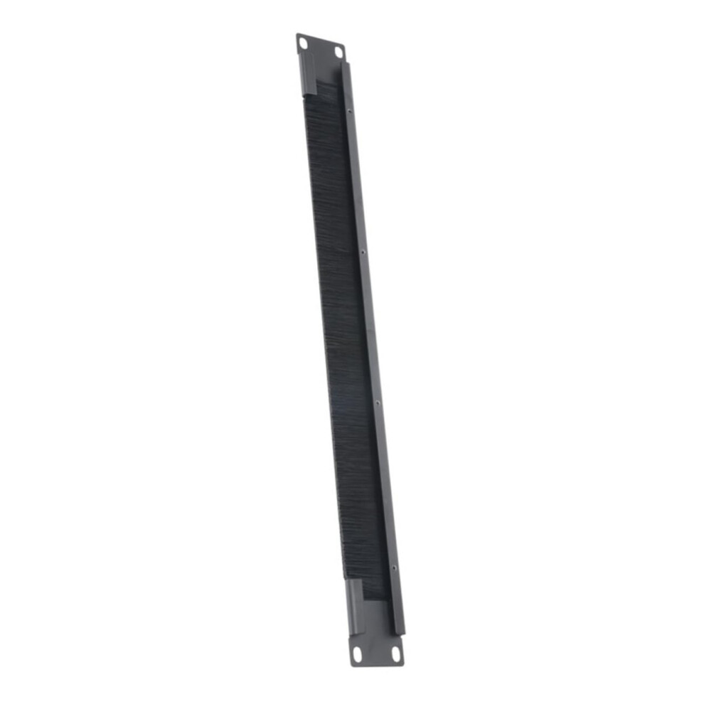 Cable Management Tray With Brush For Desk And Server Rack, Under Desk Cord Organizer Black 9070919211904