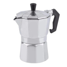 Moka Pot Stovetop Espresso Maker Aluminum 150ml 3Cup Italian Style Octagonal Design
