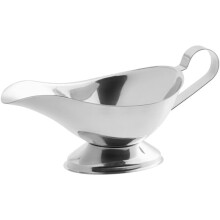 10oz Stainless Steel Gravy Boat with Dripless Spout and Ergonomic Handle for Kitchen Dining