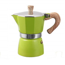 Moka Pot Aluminum Stovetop Espresso Maker with Rich Extraction Octagonal Design Gray