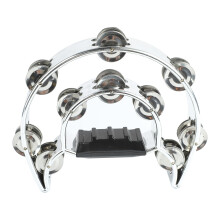 Entertainer's Delight, Metal Half Moon Musical Tambourine With Exquisite Craftsmanship, Ideal For Parties And Performances, Lightweight Tambourine