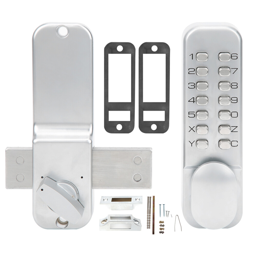 Weather Proof Mechanical Lock Double Sided Keypad Keyless Combination Easy Installation Passage Mode Zinc Alloy Construction Adjustable Backset 9482828869938