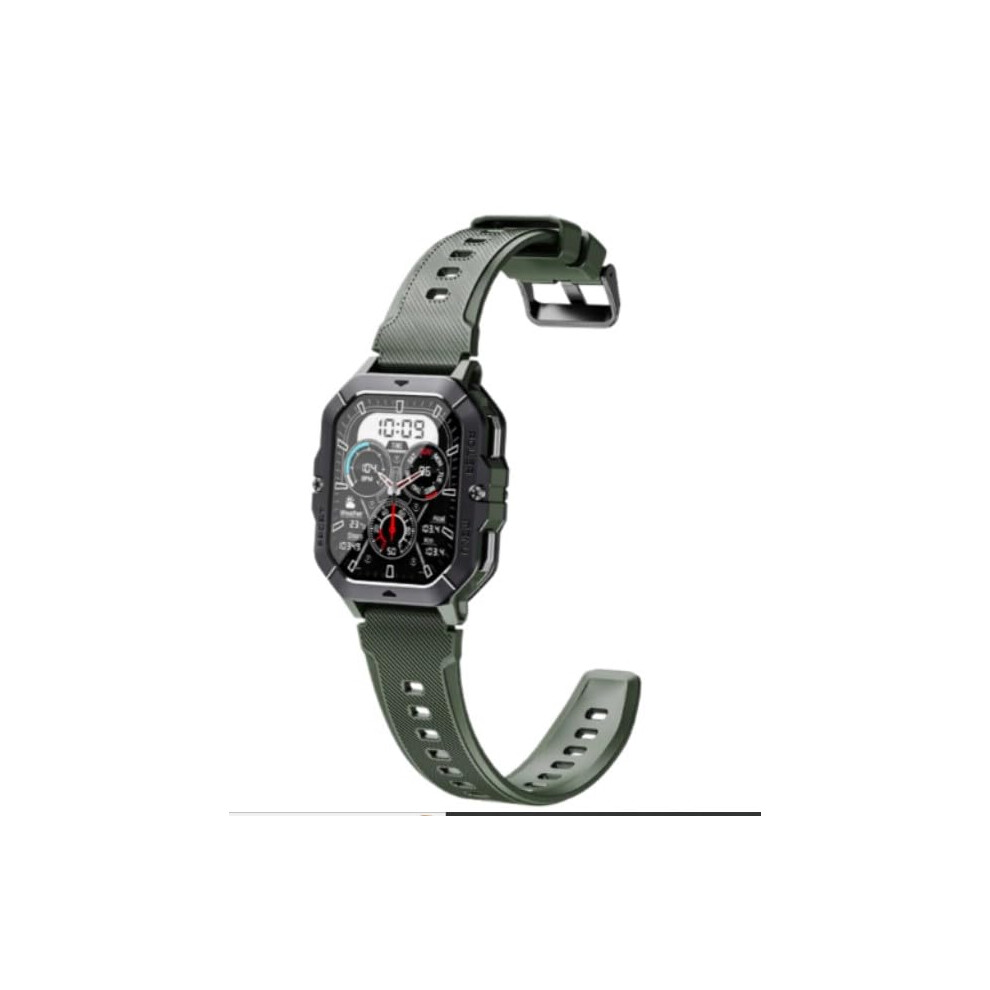 Smartwatch For Men Rugged Waterproof Military Grade Fitness Tracker With Heart Rate Sleep Monitor Green 9113335162648
