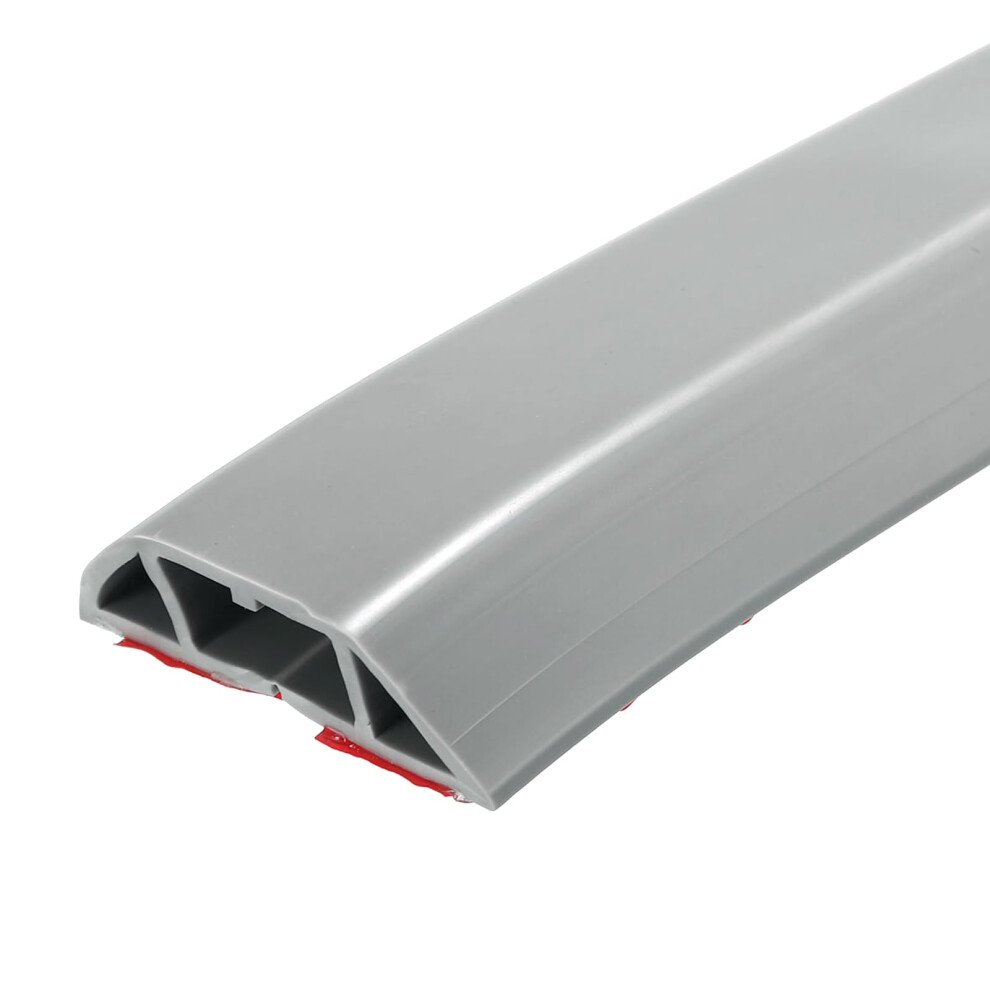 Floor Cord Cover Pvc Cable Protector 5.9Ft White, Low Profile Selfadhesive Cable Management 9070919213007
