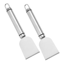 2pcs Stainless Steel Scraper Removes Stubborn Residues for Kitchen Bathroom and Outdoor Cleaning