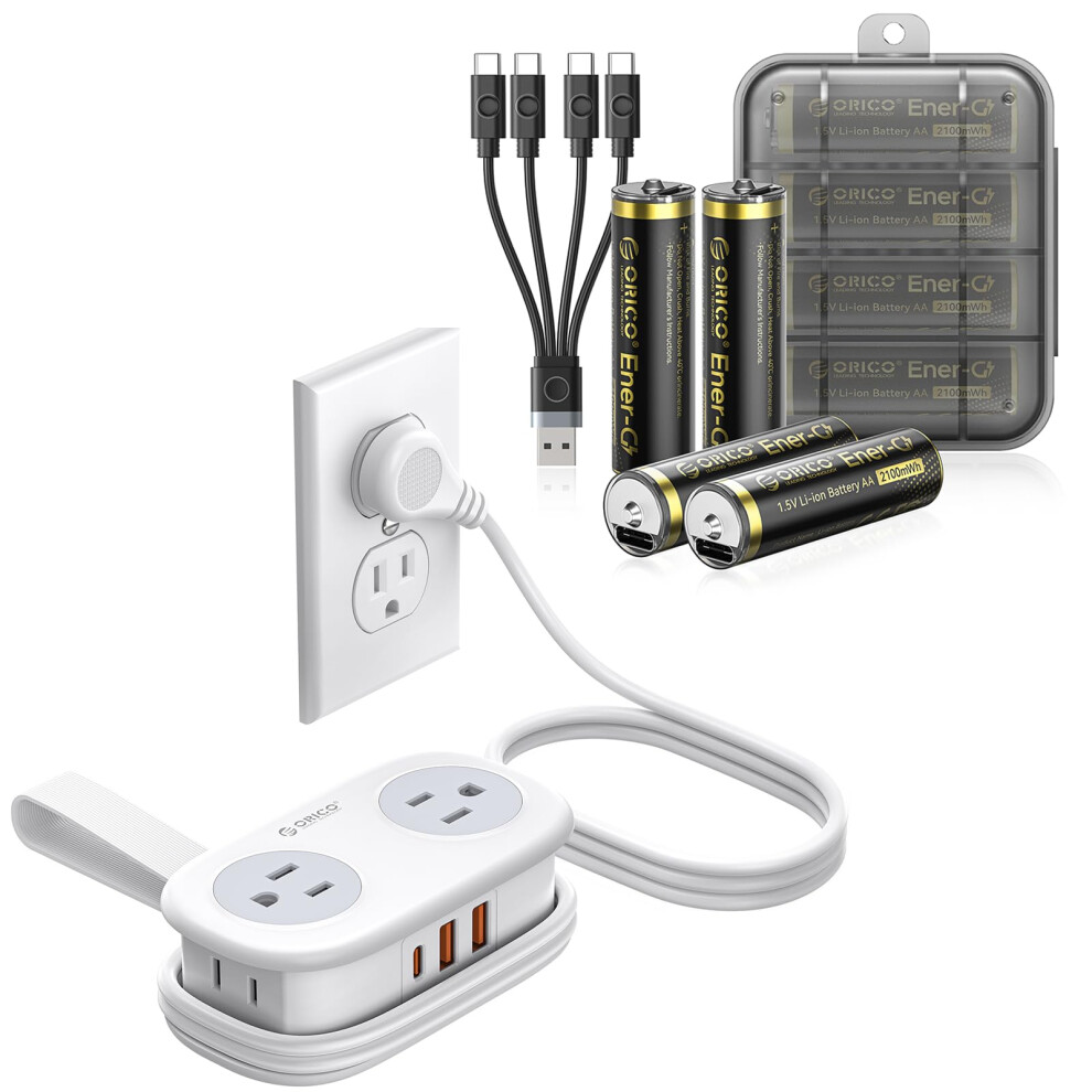 Usb C Travel Power Strip With 4 Ac Outlets And 3 Usb Ports, Fast Charging, Cruise Approved 9070919213182