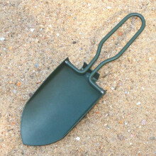 Folding Garden Trowel Stainless Steel Compact Hand Shovel for Camping and Gardening Olive