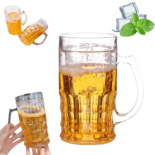 Funny Beer Mug 400ml DoubleLayer Prank Beer Glass with Handle for Party Novelty Decor