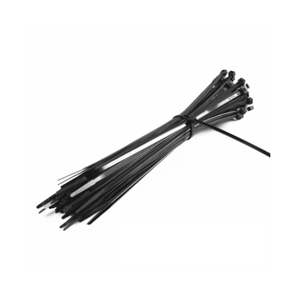 100Pcs Black Nylon Cable Ties 3X200mm Selflocking Zip Ties For Secure Cable Management 9113335163171