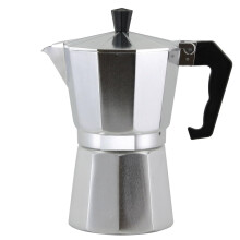 6 Cup Moka Pot Stovetop Espresso Maker with Fast Heat Distribution and Rich Italian Coffee