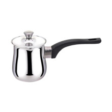 Turkish Coffee Pot 900ml Stainless Steel with Precision Pour Spout and CoolTouch Handle for Brewing