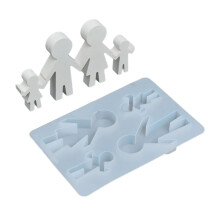 Silicone Figurine Molds for Family of Four Resin Casting Soap Making Easy Demolding Home Decor