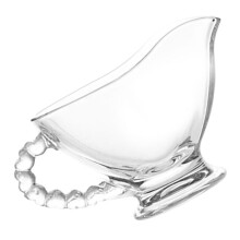 Glass Gravy Boat with Handle 120ml Mini Sauce Jug for Coffee Milk Creamer Kitchen Use