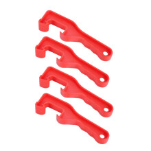 4pcs Heavy Duty Plastic Bucket Lid Opener with Ergonomic Grip for Paint Pail and Barrel (Red)
