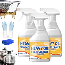 Kitchen Degreaser Spray 100ml Heavy Duty Grease Cleaner with Fast Dissolution Fresh Scent 3pcs