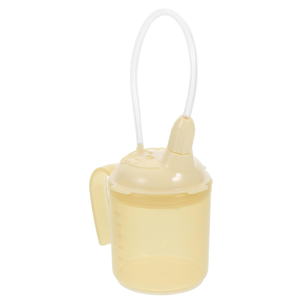 Spill Proof Drinking Cup with Secure Lid and Inclined Rim for Elderly and Disabled Patients