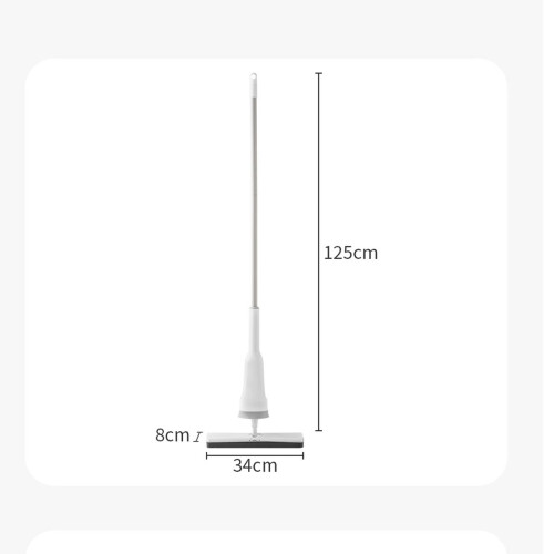 Sponge Mop with 360 Rotation and Automatic Water Squeezer, PU Head for MultiSurface Cleaning 2