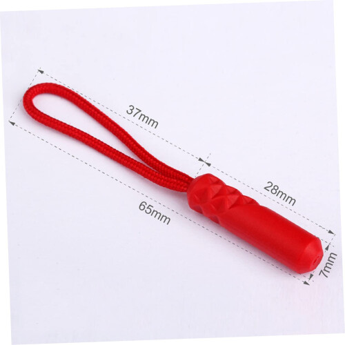 20pcs Zipper Pull Replacement Kit with Durable Plastic Pull Tabs for Luggage, Jackets and Bags  Red 2