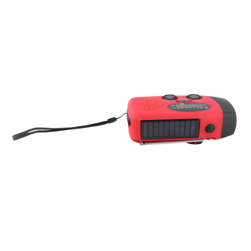 Multi-Function Emergency Radio 2000mAh Solar Power Bank Hand Crank LED Light