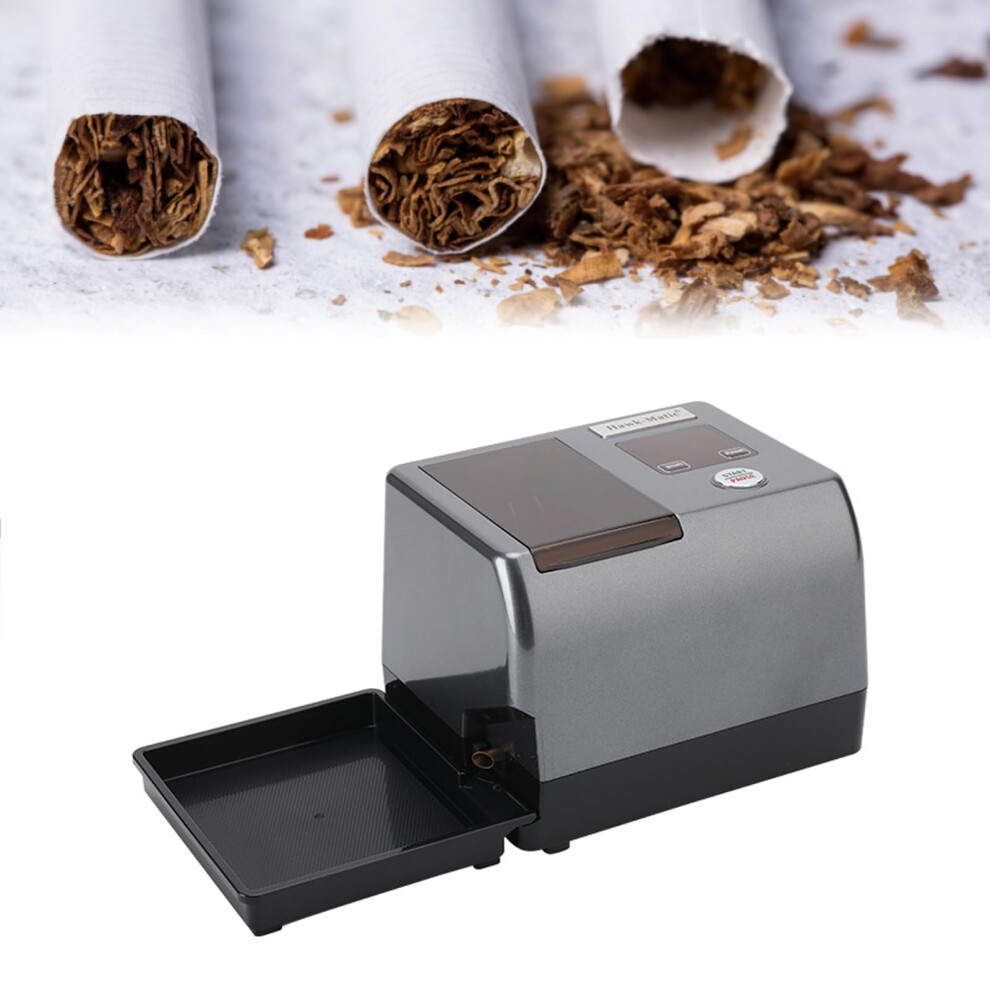 Gray Electric Cigarette Rolling Machine With Fast Tube Filling And 3Level Density Control, 8Mm Injector