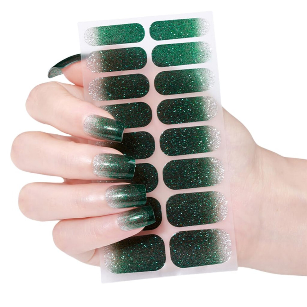 Cat Eye Nail Strips with Glittering Gel Finish, 35 Colors SelfAdhesive Stickers for DIY Manicure