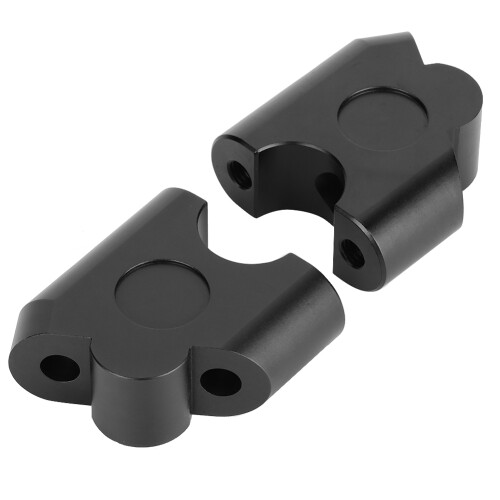 Motorcycle Handlebar Riser Clamp 22mm Universal Mount Adapter Black
