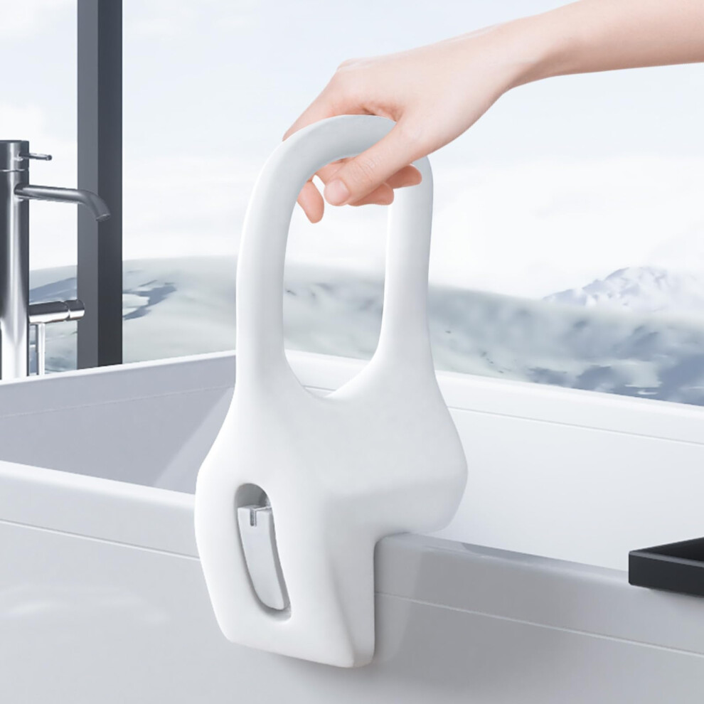 Bathtub Safety Rail for Seniors with NonSlip Ergonomic Grip, Adjustable Tool ClampOn Grab Bar