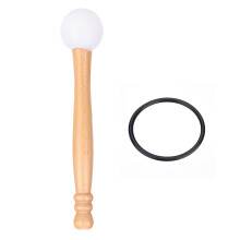 Suede Texture Crystal Singing Bowl Mallet Solid Wood Rubber Striker With Bundle Pocket For Sound Therapy Yoga Meditation Chakra Balancing Healing