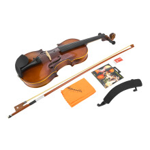 Stunning Sound Violin 4/4 Solid Wood Hand Carved Comfortable Playability Antique Model Octagonal Bow Ebony Fitting Adjustable Shoulder Rest Hard Case
