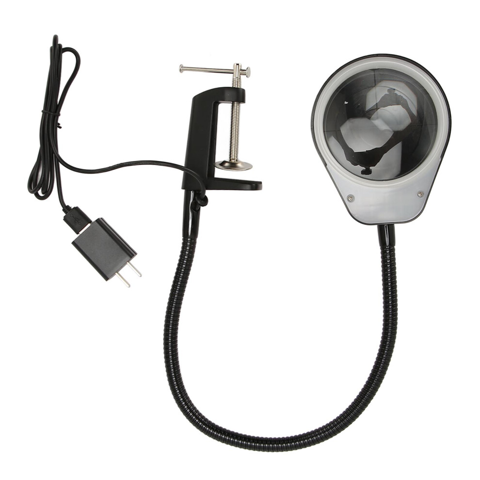 Light Dimmable Led For Close-Up Tasks, Adjustable Brightness Magnifying Glass With Flexible Position Hands Free Magnifier With Cool Uniform