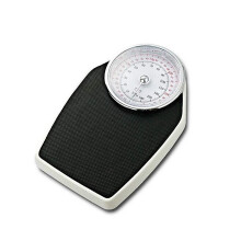 Analog Bathroom Scale with Accurate Mechanical Weighing, Battery, NonSlip Platform, Durable Metal Construction