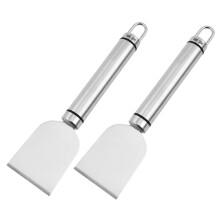 2pcs Stainless Steel Scraper Set for Oven and Floor Cleaning with Ergonomic NonSlip Grip
