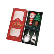 Christmas Cutlery Set Stainless Steel Spoon and Fork for Festive Dining and Holiday Parties
