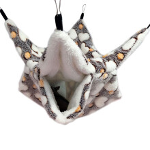 Small Pet Hammock Double Layer Fleece Hanging Bed for Sugar Glider Hamster Guinea Pig Ferret