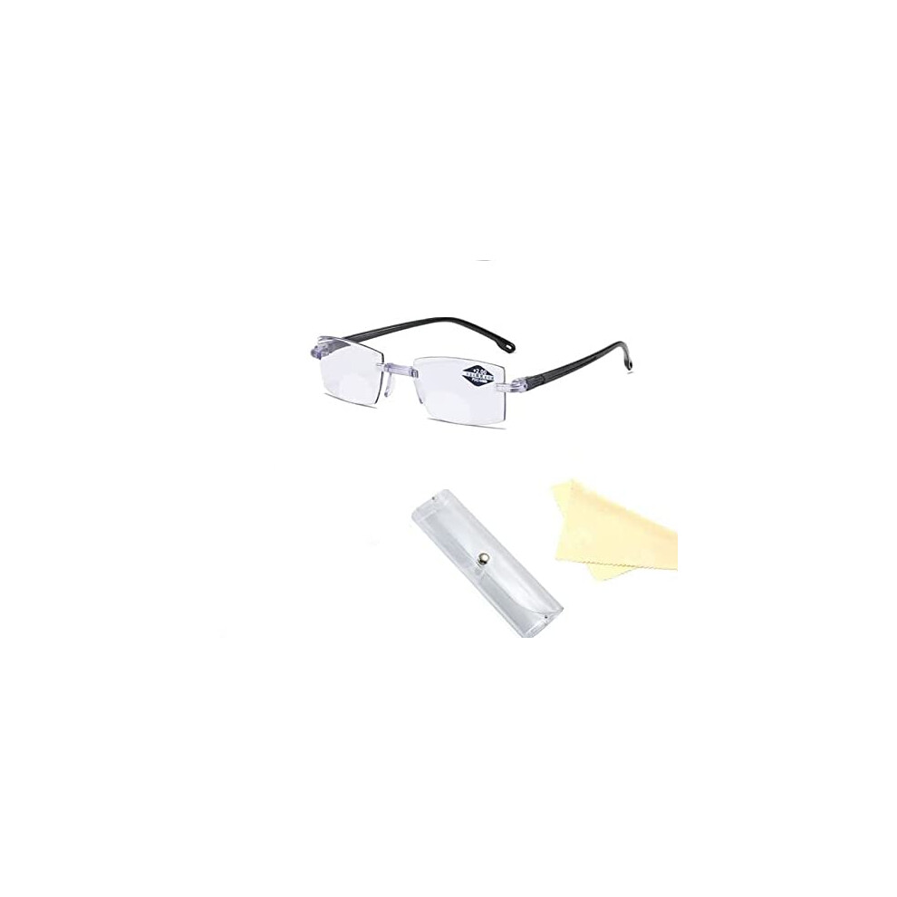 Blue/Light Progressive Blocking Reading Glasses +1.5 With Sapphire Hardness Dual Focus Lens