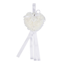 Wedding Pillow with Elegant Satin Floral, Heart Shape Design for Romantic Weddings, Reusable and Durable for Long-lasting Memories