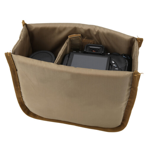 DSLR Camera Organizer Insert, Shockproof Nylon Leather Bag with Adjustable Inner Bladder Partition, Anti-scratch, Foldable and Portable, 1