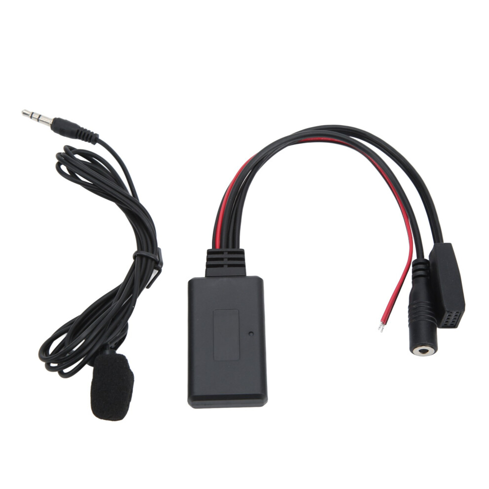 Car Aux Adapter With Bluetooth 5.0 Protocol Backward Compatible High Quality Abs Material Simple Installation Handsfree Microphone Long Service Life 9138057565164