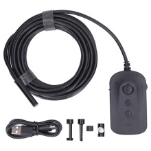 WiFi Connected Endoscope with Light, High Definition Borescope for Pipe & Engine Inspection, 8mm Probe with Adjustable LED Brightness, IP67 Rated
