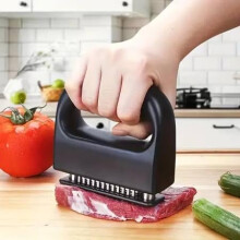 Meat Tenderizer Tool with Sharp Stainless Steel Blades for Steak Chicken and BBQ, Small Black