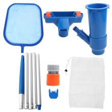 Vacuum For Swimming Pools, Special Design Telescopic Pool Cleaning Kit With Fine Mesh Filter Bag, Garden Hose Operated Cleaner Ensures Efficient