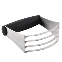 Stainless Steel Pastry Cutter Dough Blender with Ergonomic Grip for Flaky Pastry and Baking
