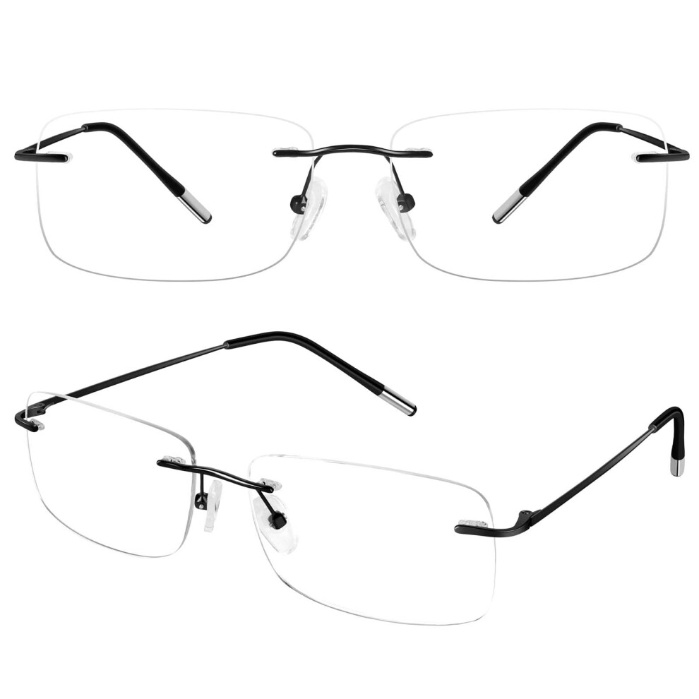 Blue Light Blocking Reading Glasses +2.5 Magnification Round Gold Frame for Men and Women