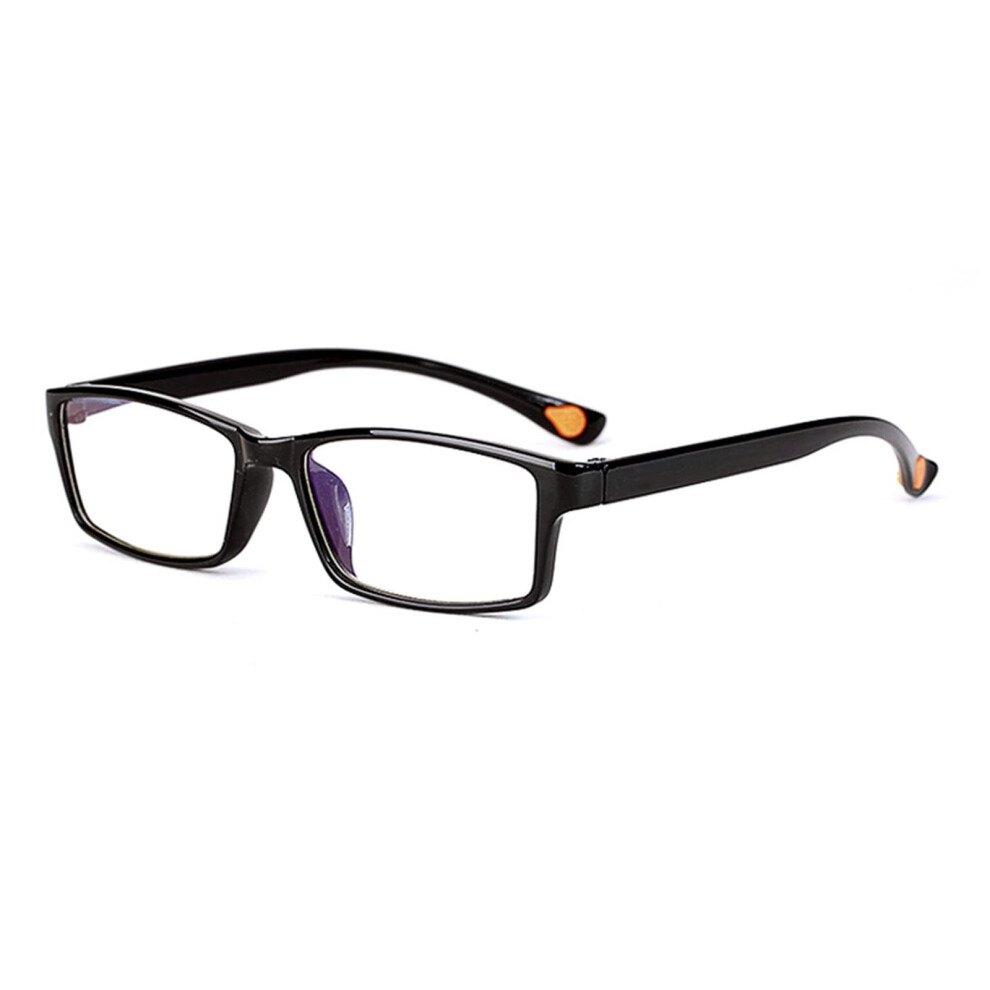 Blue Light Blocking Reading Glasses 3.5+ TR Black Frame Spring Hinge for Men and Women