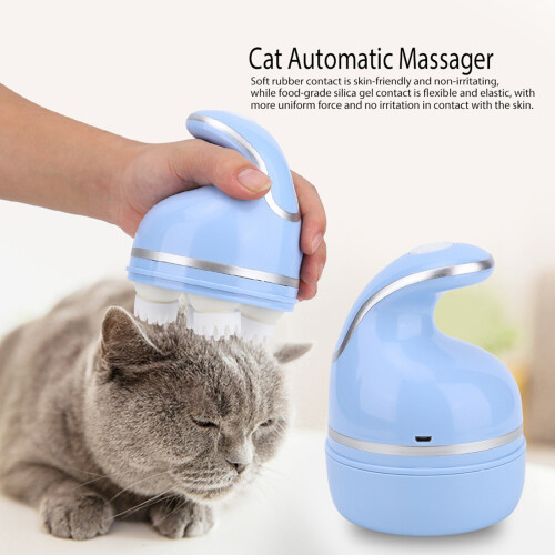 Katzenmassagegerät 14x10 cm, 2000mAh, USB, blau 1
