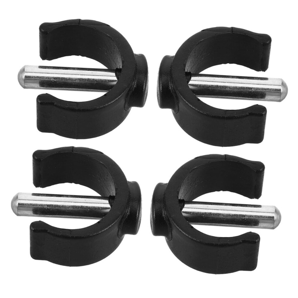 Black Walking Cane Pin Locks Cshape Walker Replacement Latch Clamp For Seniors Secure Tube Connection