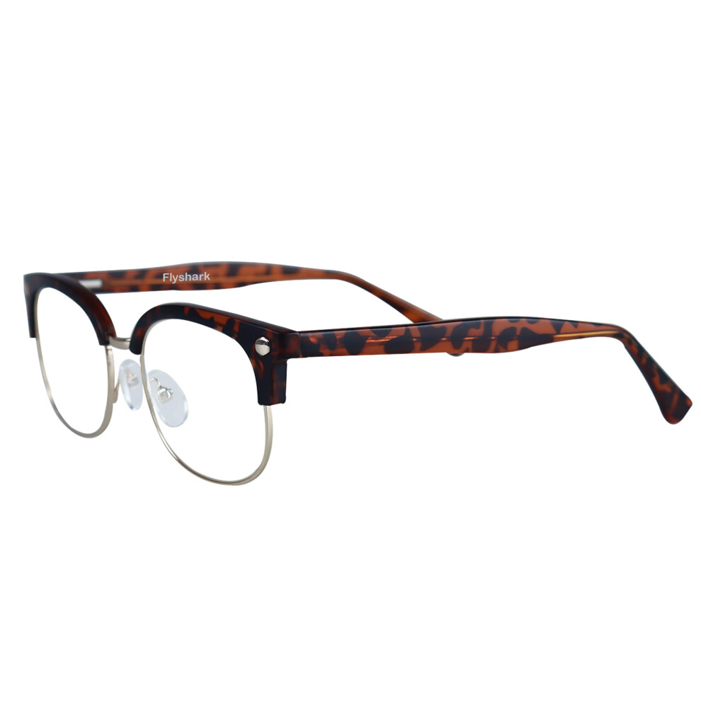 Blue Light Blocking Reading Glasses with UV Protection, Spring Hinge Tortoiseshell Frame